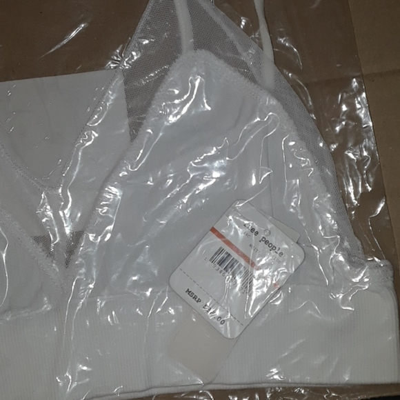 Last 1! Charlee Mesh Trim Bralette White - Picture 9 of 11